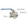 Buy cheap Chemical Resistant Three Piece Ball Valve Full Bore Titanium Or Ss Material from wholesalers