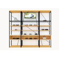 Buy cheap Metal And Wooden Wall Shoe Display Racks , Shoe Display Fixtures Easy Install product