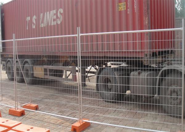 Buy cheap OD 48 post temp fencing for sale 2100mm x 2400mm width mesh opening ：60mm x 150mm diameter 4.00mm UV treatment block from wholesalers