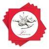 Buy cheap Love Sucks Beverage Personalized Party Napkins Red / White Color 5.5' X 5.5' from wholesalers