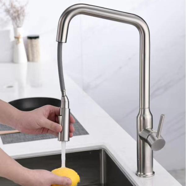 Multiple Spray Wand Touch Sensor Kitchen Faucet Angled Spout Water Mixer Tap