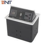 Hot sale aluminum alloy office desk socket box with usb charger for conference