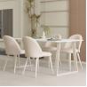 Buy cheap Customized Size Round Dining Table 4 Seater With Leather Chairs from wholesalers