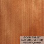 Color Makore Natural Wood Veneer Crown Cut Grain Customized Service