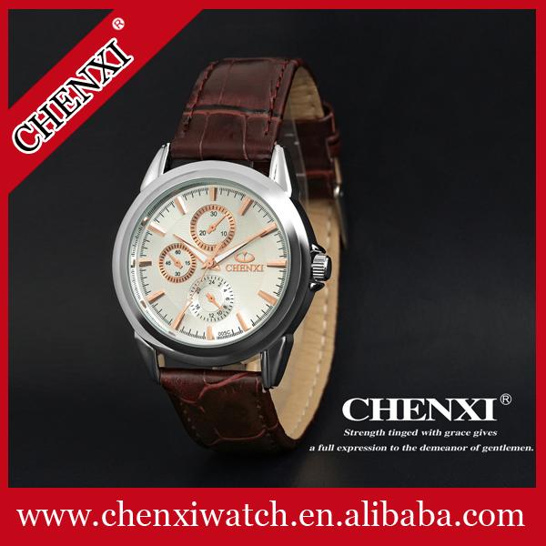 Buy cheap 2015 New Fashion Wristwatches Man Stainless Steel Caseback Japan Movt Top Quality Leather Watches Man from wholesalers