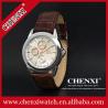 Buy cheap 2015 New Fashion Wristwatches Man Stainless Steel Caseback Japan Movt Top Quality Leather Watches Man from wholesalers