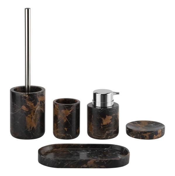 Buy cheap Athens Gold Flower Marble Bathroom Accessories Sets With Chrome Parts from wholesalers