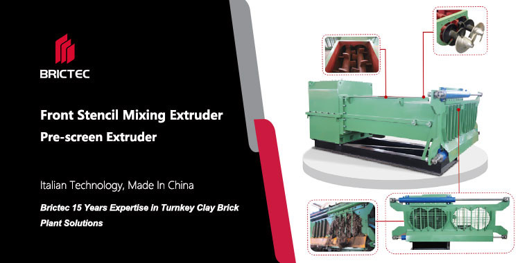 Front Stencil Mixing Extruder Pre-screen Extruder Block Making Machine