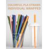 Buy cheap Coloured Compostable Individually Wrapped PLA Disposable Straws Biodegradable Straight PLA Straws from wholesalers