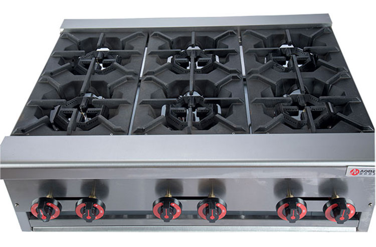 Video Technical Support High Productivity Commercial Portable Gas Stove with 6 Burners