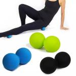 Custom yoga shoulder neck physical Massage therapy ball peanut roller silicone