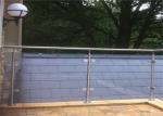 Balcony Stainless Steel Glass Balustrade , Stainless Steel Railing With Glass