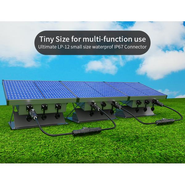 IP68 Panel Mount Quick Lock Type 8 Pin Waterproof Power Cable Connector M12 With Wire Connector