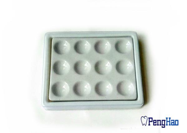 Buy cheap Plastic Bottom & Cover Dental Lab Supplies 12 Slots Ceramic Mixing Plate from wholesalers