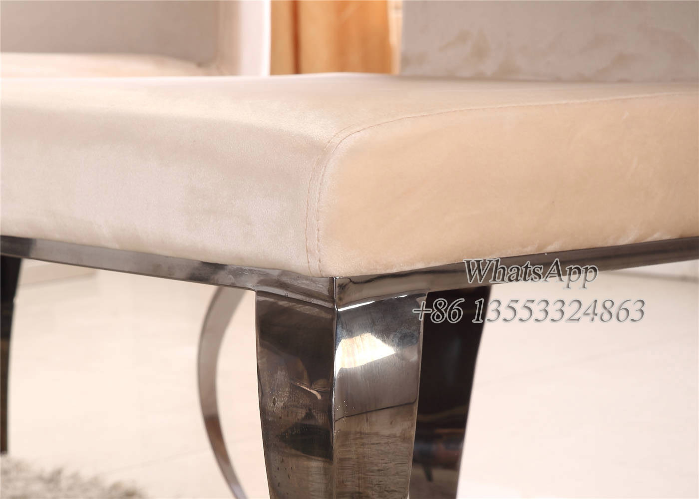 Grey Stainless Steel Dining Chair in Furniture Manufacturer (YS-6)