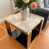 Buy cheap White Marble Top Sofa Table Modern End Tables For Living Room from wholesalers