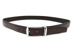3.5cm Width Zinc Alloy Buckle Mens Brown Leather Dress Belt Standard Size