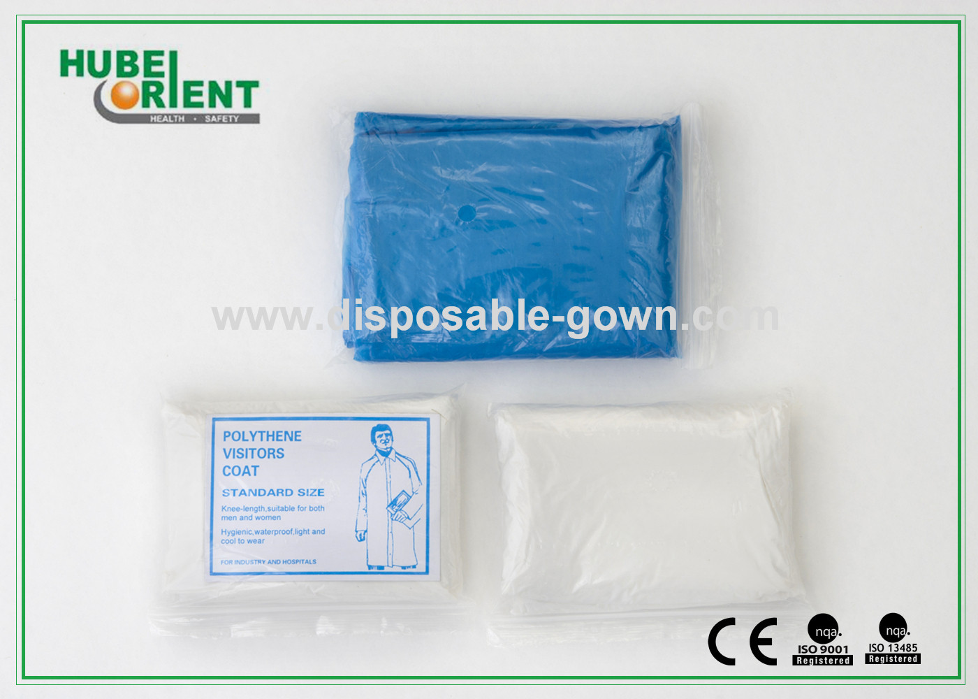 Light-Weight Odorless Disposable Use PE Visitor Coat For Adult In Factory