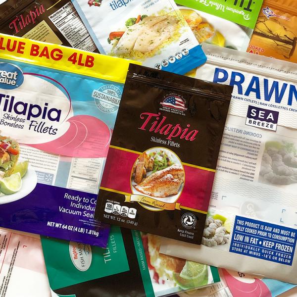 Buy cheap Custom oem food grade zip biodegradable food grade k plastic seafood vacuum packaging bag from wholesalers
