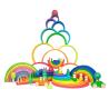 Buy cheap DIY 3D Wooden Toys Rainbow Building Blocks Large Size For Children Kids from wholesalers