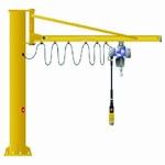 1 ton Electric Revolving Any Degrees Column Swing Jib Crane For Lifting Cargo