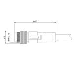 PA66 GF Female Shielded M16 Waterproof Connector Rigoal M16 14 Pin Connector