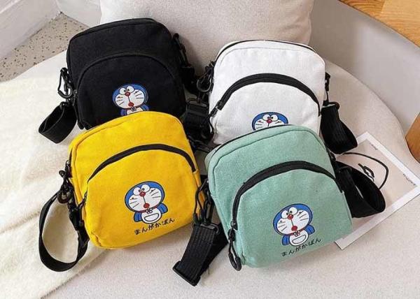 Doraemon Cute little cat cartoon canvas bag crossbody bag Harajuku soft sister