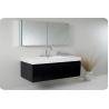 Buy cheap Single color and stainless steel sink make custom bathroom vanity people like from wholesalers