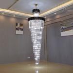 Large Top Long Crystal Led Chandeliers Hotel Hall Living Room staircase