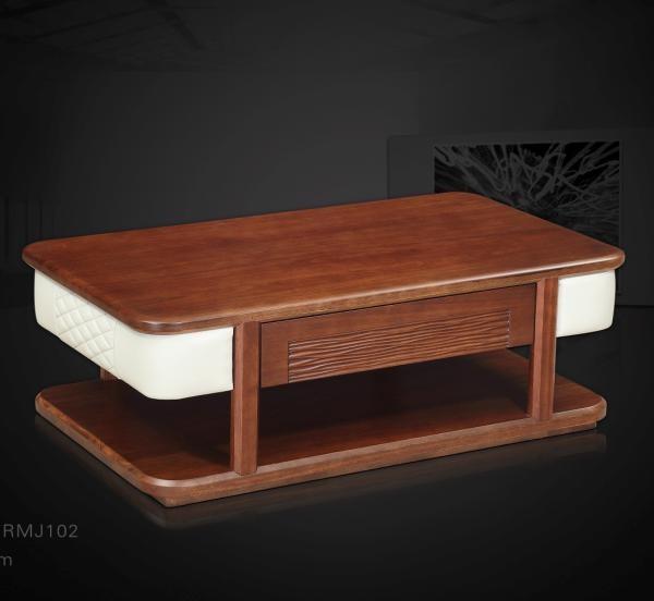 Solid Wood Living Room Furniture Coffee Table Rosewood Color Eco - Friendly