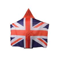 Buy cheap Australia Usa Flag Cape Wearable Kintted Polyester Nylon High Fastness product