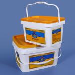 Professional Rectangle Airtight Bucket With Handle Lids 3.5L 5L 6L 20L Capacity