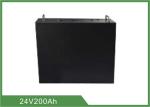 200AH rechargeable lifepo4 battery , 24v deep cycle battery with Metal case