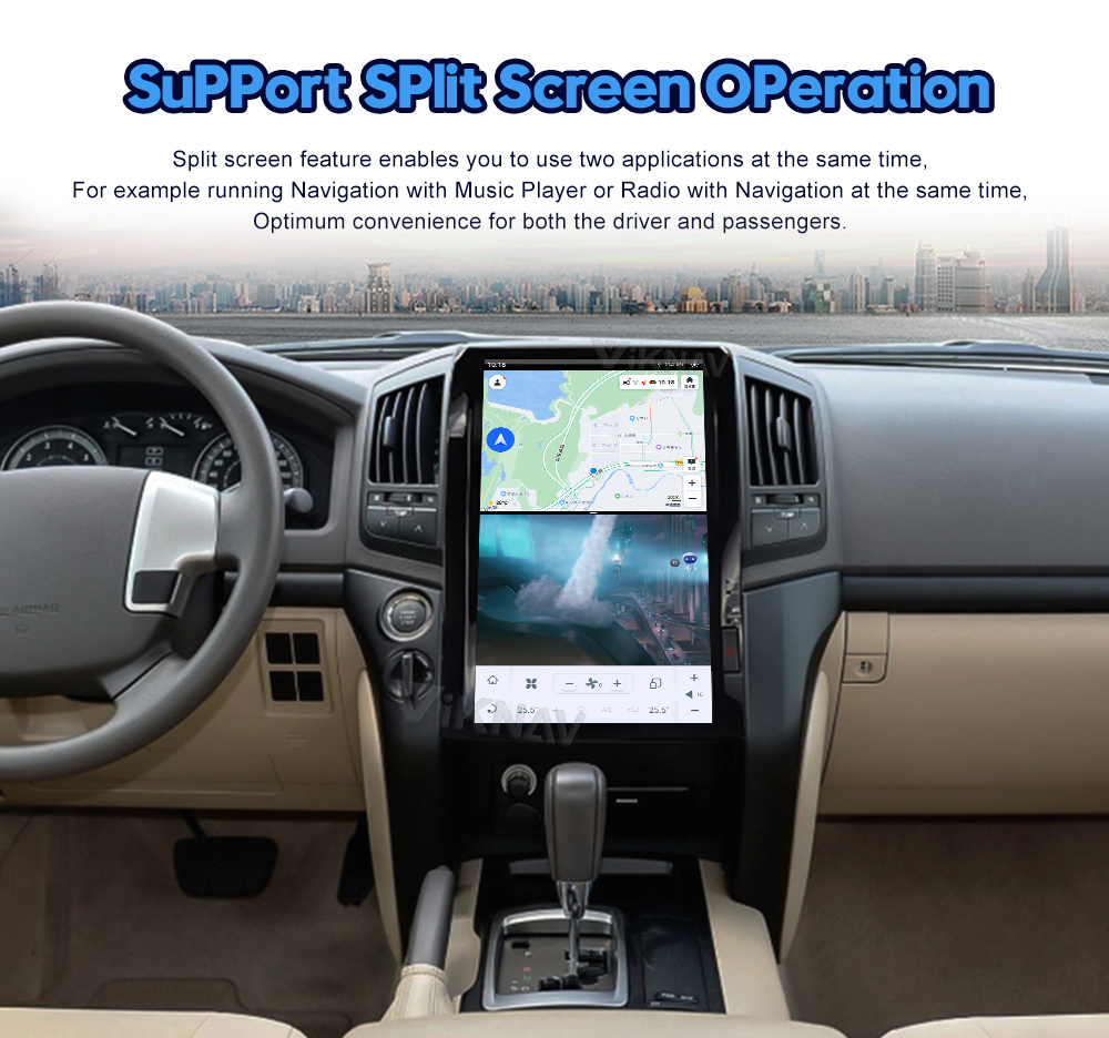 128G Android 11 Car Radio Multimedia Player For Toyota Land Cruiser 200 LC200