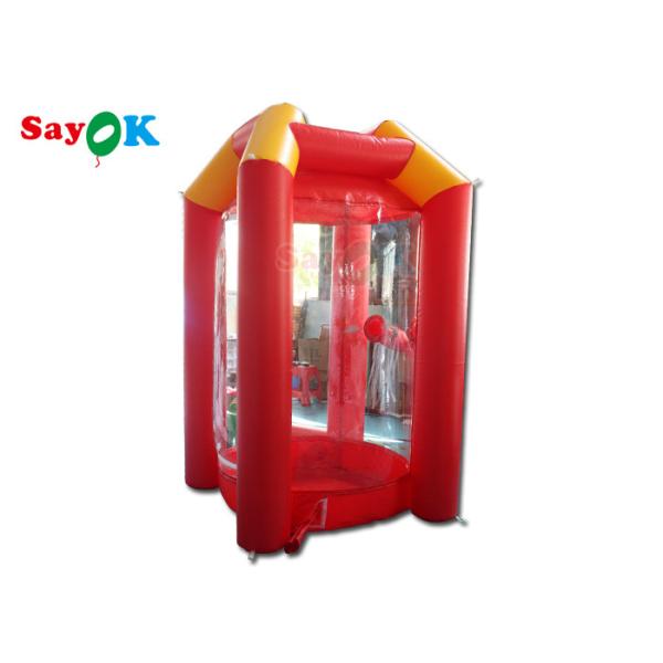 Inflatable Cash Cube Money Grab Machine Money Blowing Booth For Event Advertisin