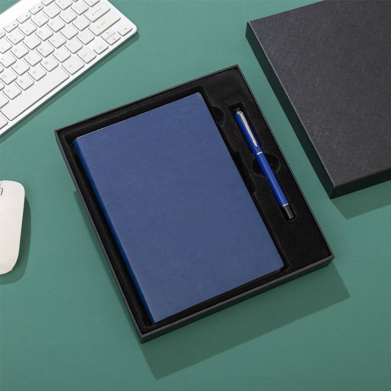 Corporate Gift Set Thermal Binding Notebook with 100 Inner Sheets and Customized Logo
