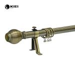 28MM Antique Brass Curtain Pole Complete With Eyelet And Metal Ball Finials