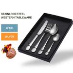 Sustainable Stainless Steel Cutlery Set Steak Knives Polished Metal Dishwasher
