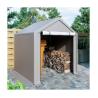Buy cheap PE Fabric Roof Cover AJUNION 6.2x5.6ft Outdoor Storage Tent Metal Garden Bike Shed for Tools Firewood from wholesalers