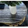 Buy cheap Luxury Oval Coffee Table Stainless Stain frame Artificial Marble Top for Living Room from wholesalers