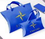Premium Quality Hot-Stamp Luxury Shopping Carrier Packaging Gift Paper Bag Gold