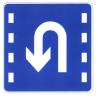 Buy cheap Rectangle Single Lane Driving Direction Sign Blue Color Traffic Sign Sheet Outdoor Alumium Plate from wholesalers