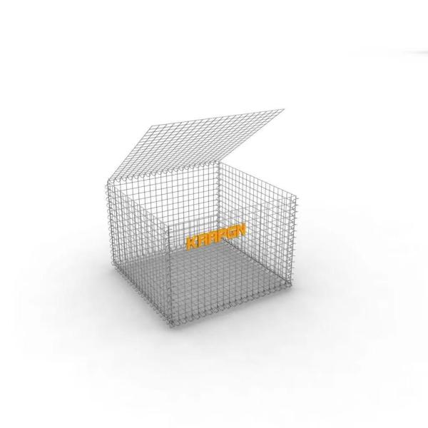 Buy cheap 0.5x0.5 X 1.0m Galvanized Garden Gabion Steel Mesh Cage 3mm from wholesalers