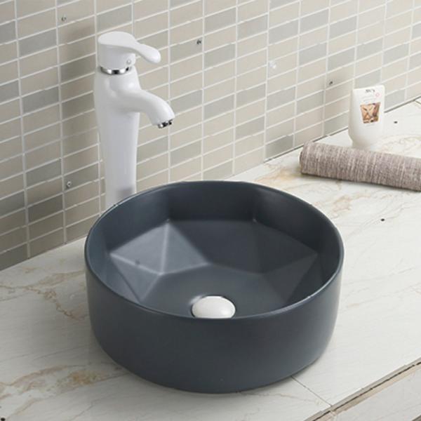 Buy cheap Round Bathroom Black Sink Bowls Simple Installation Vessel Wash Basin from wholesalers