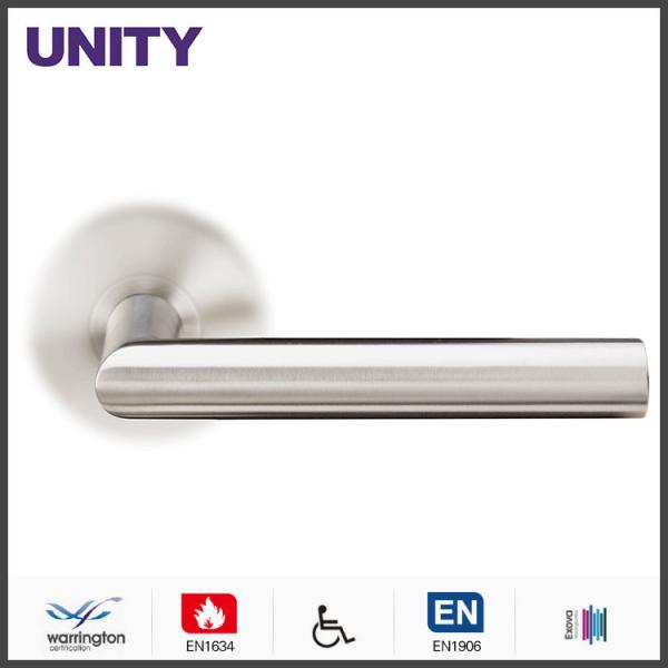 Buy cheap Stainless Steel Fire Door Lever Handle EN1906 and EN1634 Satin Finish from wholesalers