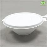 Bleached Color 100% Eco-Friendly Sugarcane Disposable Soup Bowl With Lid