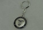 USAC Brass Stamped Imitation Hard Enamel Promotional Nickel Keychain Zinc Alloy