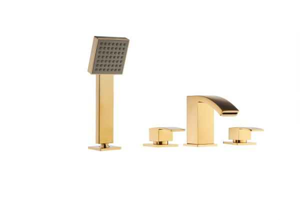 Buy cheap Brass Gold Wall Mounted Basin Concealed Mixer 0.5-3.0 bar Pressure T8321AE from wholesalers