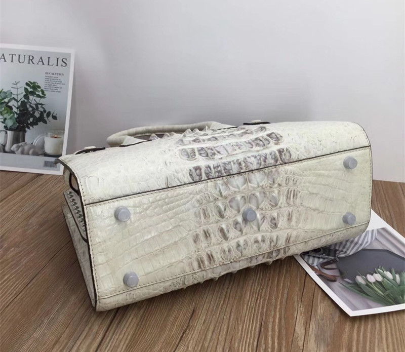 Genuine Alligator Skin Women Totes Purse Authentic Crocodile Leather Lady Top-handle Handbag Female Large Shoulder Bag