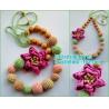 Buy cheap Baby sling necklace, baby bracelet, crochet bracelet, teething bracelet, crochet long funky beaded necklace from wholesalers